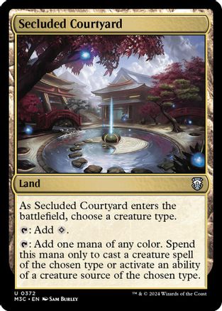 Image of Secluded Courtyard (Ripple Foil) [Modern Horizons 3 Commander]