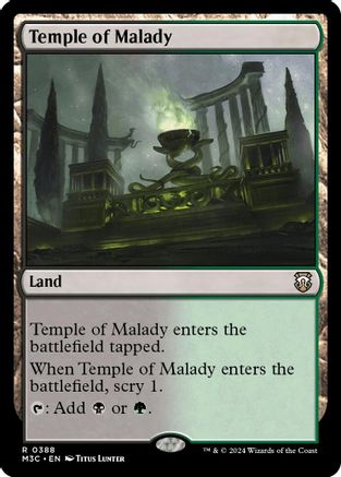 Image of Temple of Malady (Ripple Foil) [Modern Horizons 3 Commander]