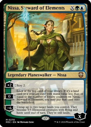 Image of Nissa, Steward of Elements (Ripple Foil) [Modern Horizons 3 Commander]