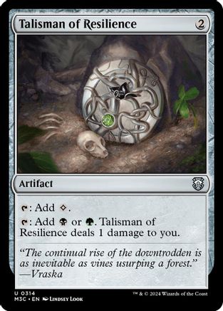 Image of Talisman of Resilience (Ripple Foil) [Modern Horizons 3 Commander]