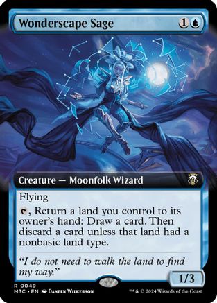 Image of Wonderscape Sage (Extended Art) (Ripple Foil) [Modern Horizons 3 Commander]