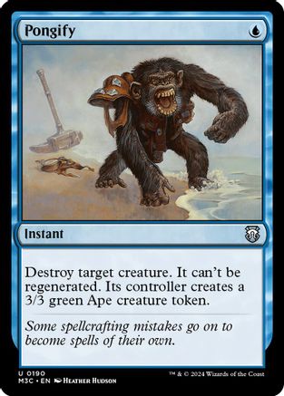 Image of Pongify (Ripple Foil) (M3C-190) - Modern Horizons 3 Commander Foil