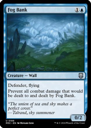 Image of Fog Bank (Ripple Foil) (M3C-186) - Modern Horizons 3 Commander Foil