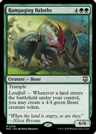 Image of Rampaging Baloths (Ripple Foil) (M3C-239) - Modern Horizons 3 Commander Foil