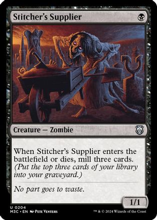 Image of Stitcher's Supplier (Ripple Foil) [Modern Horizons 3 Commander]