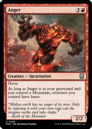 Image of Anger (Ripple Foil) [Modern Horizons 3 Commander]