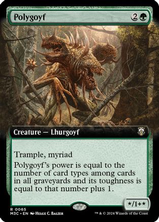 Image of Polygoyf (Extended Art) (Ripple Foil) (M3C-065) - Modern Horizons 3 Commander Foil