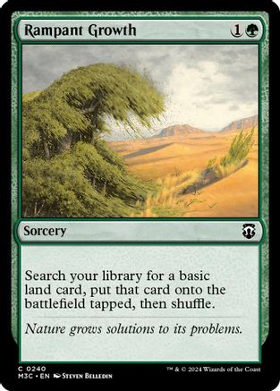 Image of Rampant Growth (Ripple Foil) (M3C-240) - Modern Horizons 3 Commander Foil