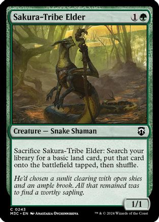 Image of Sakura-Tribe Elder (Ripple Foil) [Modern Horizons 3 Commander]
