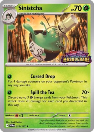 Image of Sinistcha (022/167) [Scarlet & Violet: Black Star Promos]