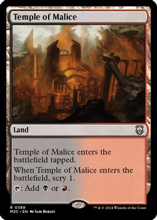 Image of Temple of Malice (Ripple Foil) (M3C-389) - Modern Horizons 3 Commander Foil