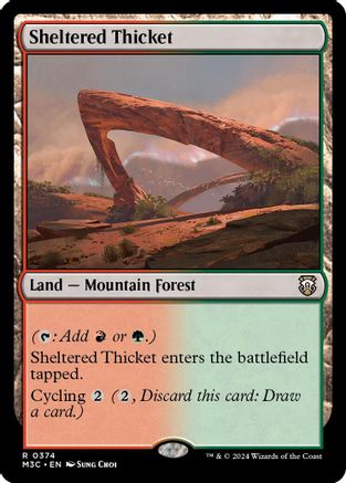 Image of Sheltered Thicket (Ripple Foil) (M3C-374) - Modern Horizons 3 Commander Foil