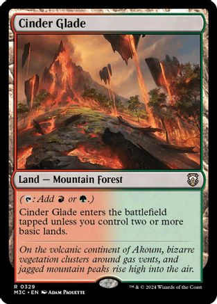 Image of Cinder Glade (Ripple Foil) (M3C-329) - Modern Horizons 3 Commander Foil