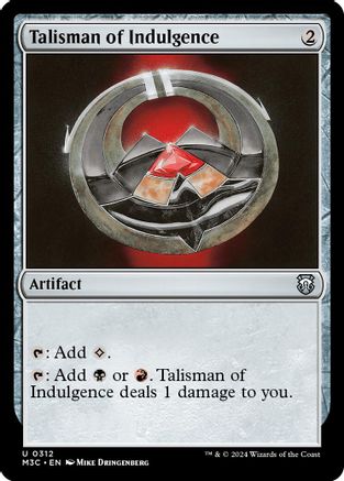 Image of Talisman of Indulgence (Ripple Foil) [Modern Horizons 3 Commander]