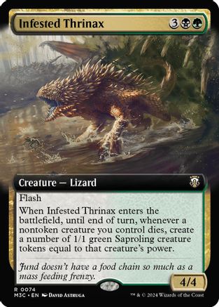 Image of Infested Thrinax (Extended Art) (Ripple Foil) [Modern Horizons 3 Commander]