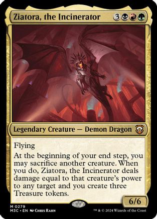 Image of Ziatora, the Incinerator (Ripple Foil) [Modern Horizons 3 Commander]