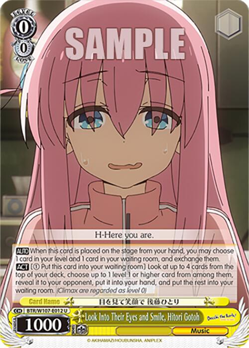 Image of Look Into Their Eyes and Smile, Hitori Gotoh (BTR/W107-E012 U) [BOCCHI THE ROCK!]