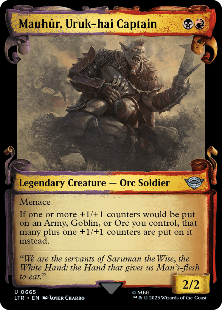 Image of Mauhur, Uruk-hai Captain [The Lord of the Rings: Tales of Middle-Earth Showcase Scrolls]