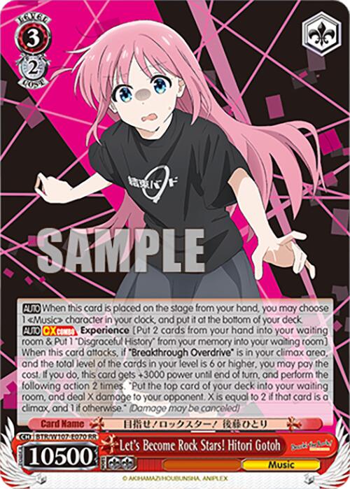 Image of Let's Become Rock Stars! Hitori Gotoh (BTR/W107-E070 RR) [BOCCHI THE ROCK!]