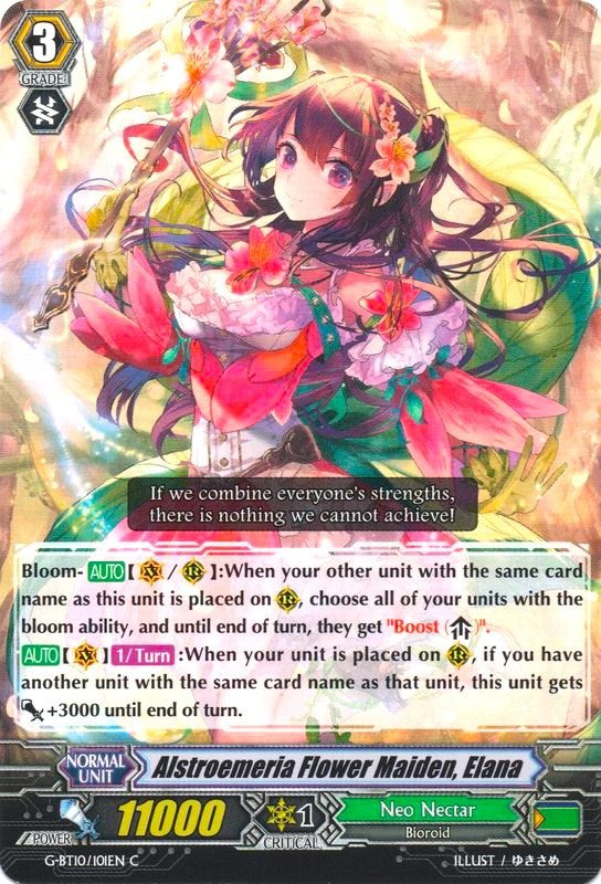 Image of Alstroemeria Flower Maiden, Elana (G-BT10/101EN) [Raging Clash of the Blade Fangs]