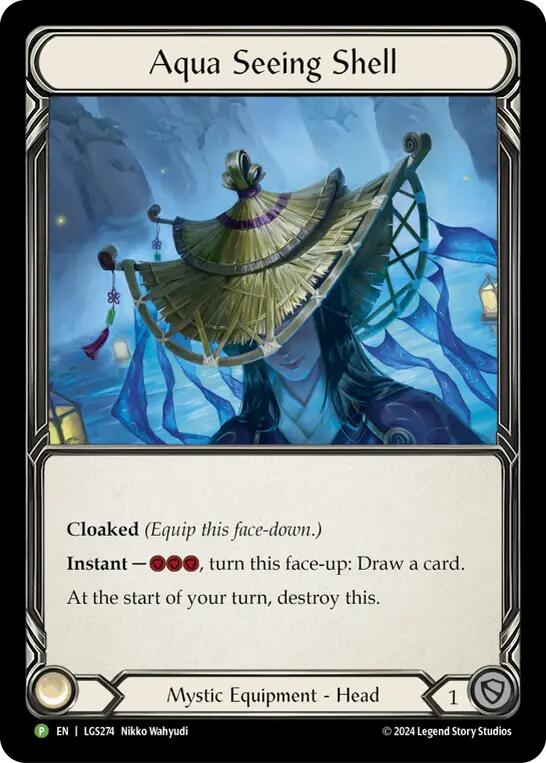 Image of Aqua Seeing Shell [LGS274] (Promo)  Rainbow Foil