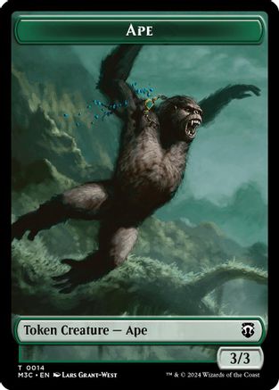 Image of Ape // Plant Double-Sided Token [Modern Horizons 3 Commander Tokens]