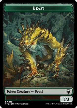 Image of Beast (0015) // Insect (0025) Double-Sided Token [Modern Horizons 3 Commander Tokens]