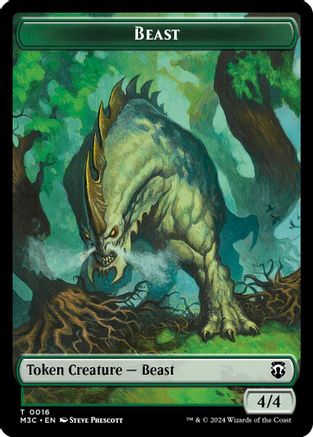 Image of Beast (0016) // Copy Double-Sided Token [Modern Horizons 3 Commander Tokens]