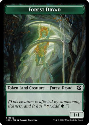 Image of Forest Dryad // Vivien Reid Emblem Double-Sided Token [Modern Horizons 3 Commander Tokens]