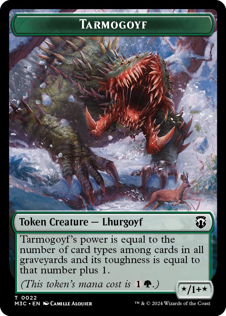 Image of Tarmogoyf // Goblin Double-Sided Token [Modern Horizons 3 Commander Tokens]