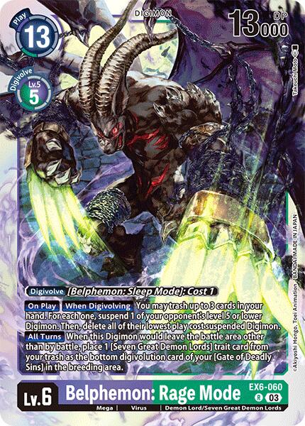 Image of Belphemon: Rage Mode [EX6-060] [Infernal Ascension]