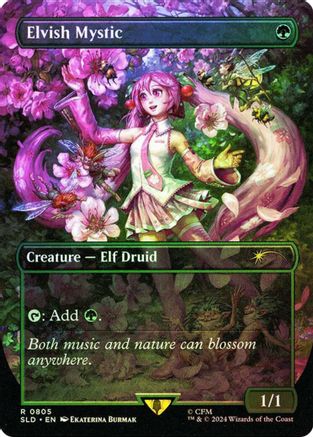 Image of Elvish Mystic (0805 - Japanese Rainbow Foil) [Secret Lair Drop Series]