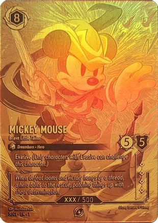 Image of Mickey Mouse - Brave Little Tailor (Serial Numbered) (5) - Disney Lorcana Promo Cards