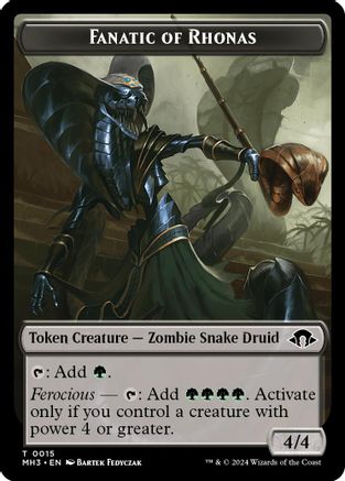 Image of Fanatic of Rhonas Token [Modern Horizons 3 Tokens]