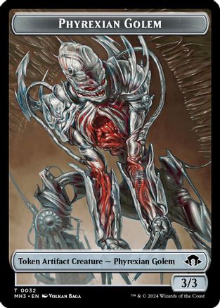 Image of Phyrexian Golem // Energy Reserve Double-Sided Token [Modern Horizons 3 Tokens]