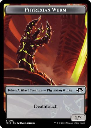 Image of Phyrexian Wurm Token (0017) [Modern Horizons 3 Tokens]