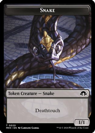 Image of Snake // Energy Reserve Double-Sided Token [Modern Horizons 3 Tokens]
