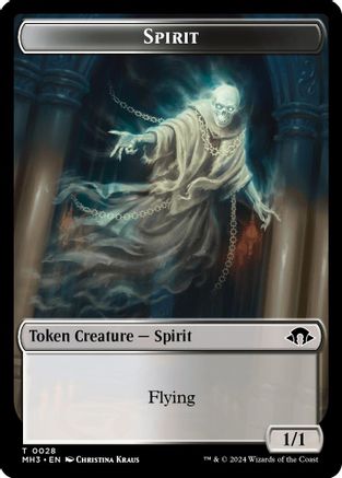 Image of Spirit Token (0028) [Modern Horizons 3 Tokens]