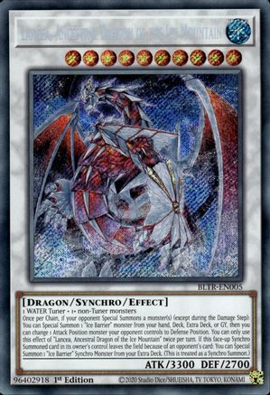 Image of Lancea, Ancestral Dragon of the Ice Mountain [BLTR-EN005] Secret Rare