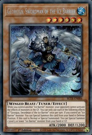 Image of Georgius, Swordman of the Ice Barrier [BLTR-EN006] Secret Rare