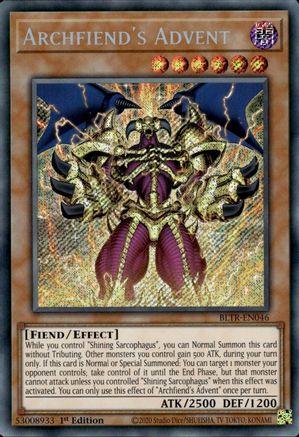 Image of Archfiend's Advent [BLTR-EN046] Secret Rare