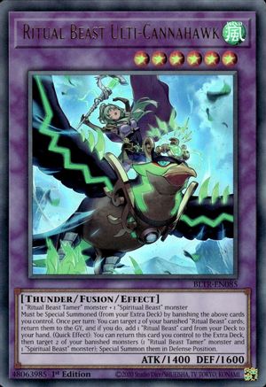 Image of Ritual Beast Ulti-Cannahawk (Alternate Art) [BLTR-EN085] Ultra Rare