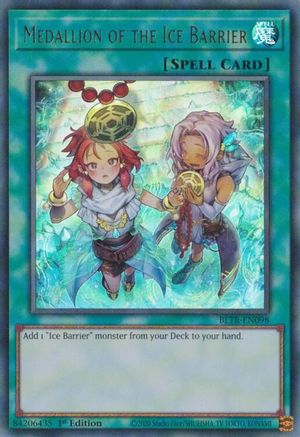 Image of Medallion of the Ice Barrier (Alternate Art) [BLTR-EN098] Ultra Rare