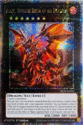 Image of Blaze, Supreme Ruler of all Dragons (Quarter Century Secret Rare) [BLTR-EN045] Quarter Century Secret Rare