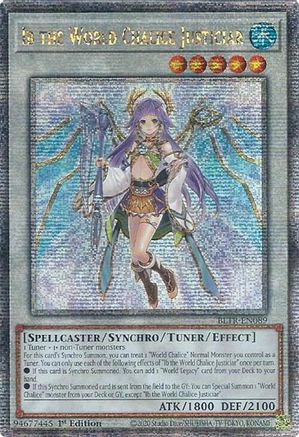 Image of Ib the World Chalice Justiciar (Quarter Century Secret Rare) [BLTR-EN089] Quarter Century Secret Rare