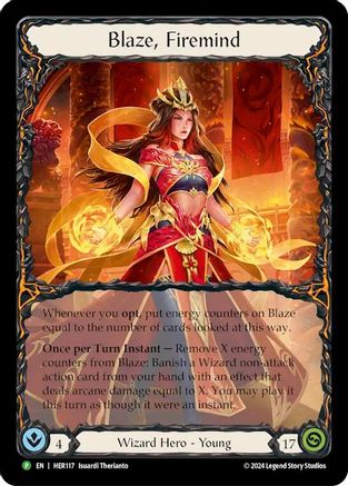 Image of Blaze, Firemind [HER117] (Promo)  Rainbow Foil