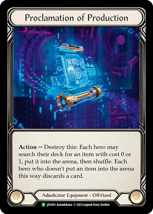 Image of Proclamation of Production [JDG019] (Promo)  Cold Foil