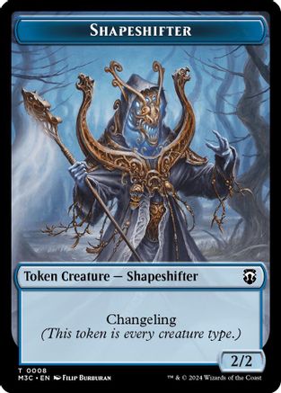 Image of Shapeshifter (0008) (Ripple Foil) // Dragon Double-Sided Token (M3C-8 // 12) - Modern Horizons 3 Commander Foil