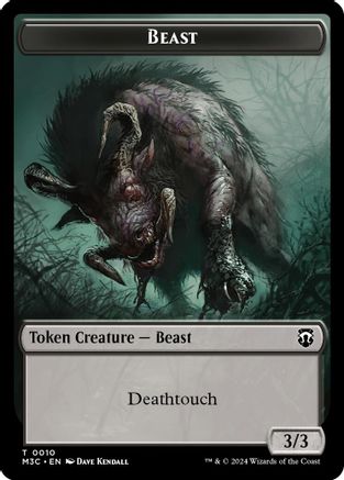 Image of Beast (0010) (Ripple Foil) // Shapeshifter (0008) Double-Sided Token (M3C-10 // 8) - Modern Horizons 3 Commander Foil