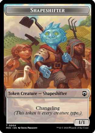 Image of Shapeshifter (0004) (Ripple Foil) // Copy Double-Sided Token (M3C-4 // 1) - Modern Horizons 3 Commander Foil